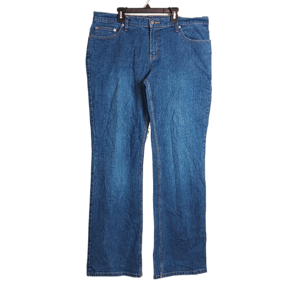 Sonoma Bootcut Jeans Womens 14 Medium Wash High Rise Relaxed Fit Stretch Denim